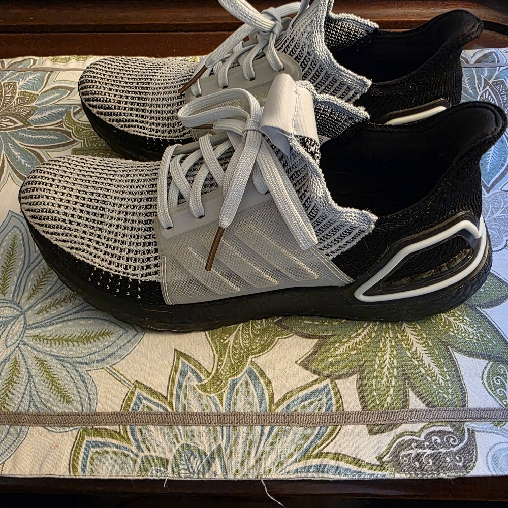 Adidas Black and Blue/aqua Knit Sneakers